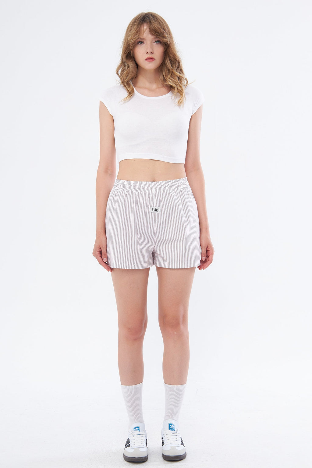 CERISE SHORTS – BORDEAUX STRIPED