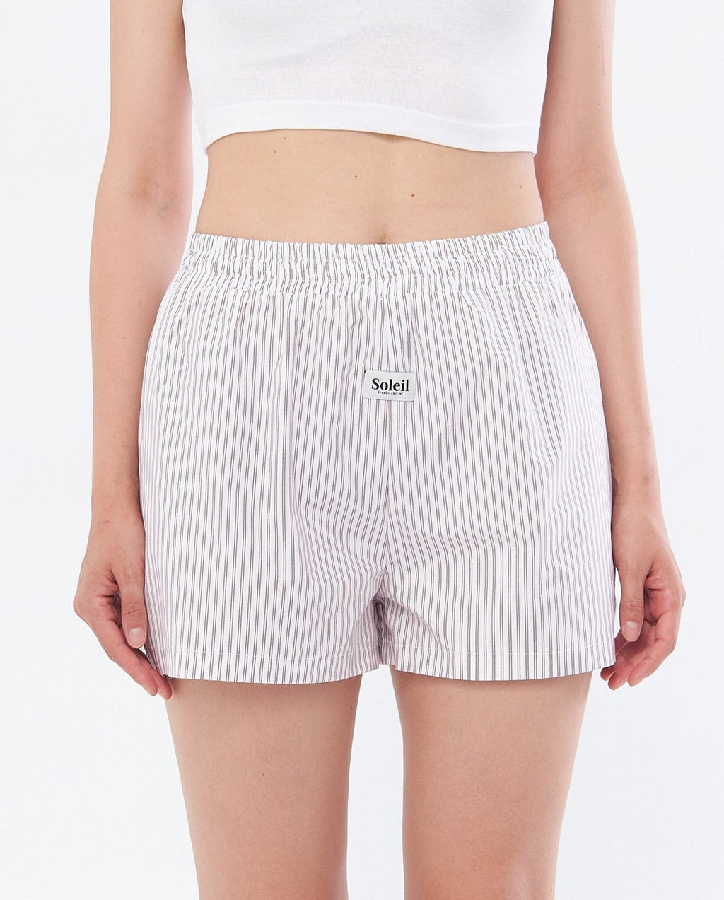 CERISE SHORTS – BORDEAUX STRIPED